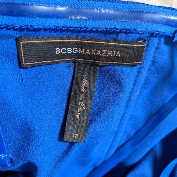 🔥 Blue BCBG Cocktail Dress. Royal Blue Strapless Tiered Dress🔥 - Picture 6 of 10